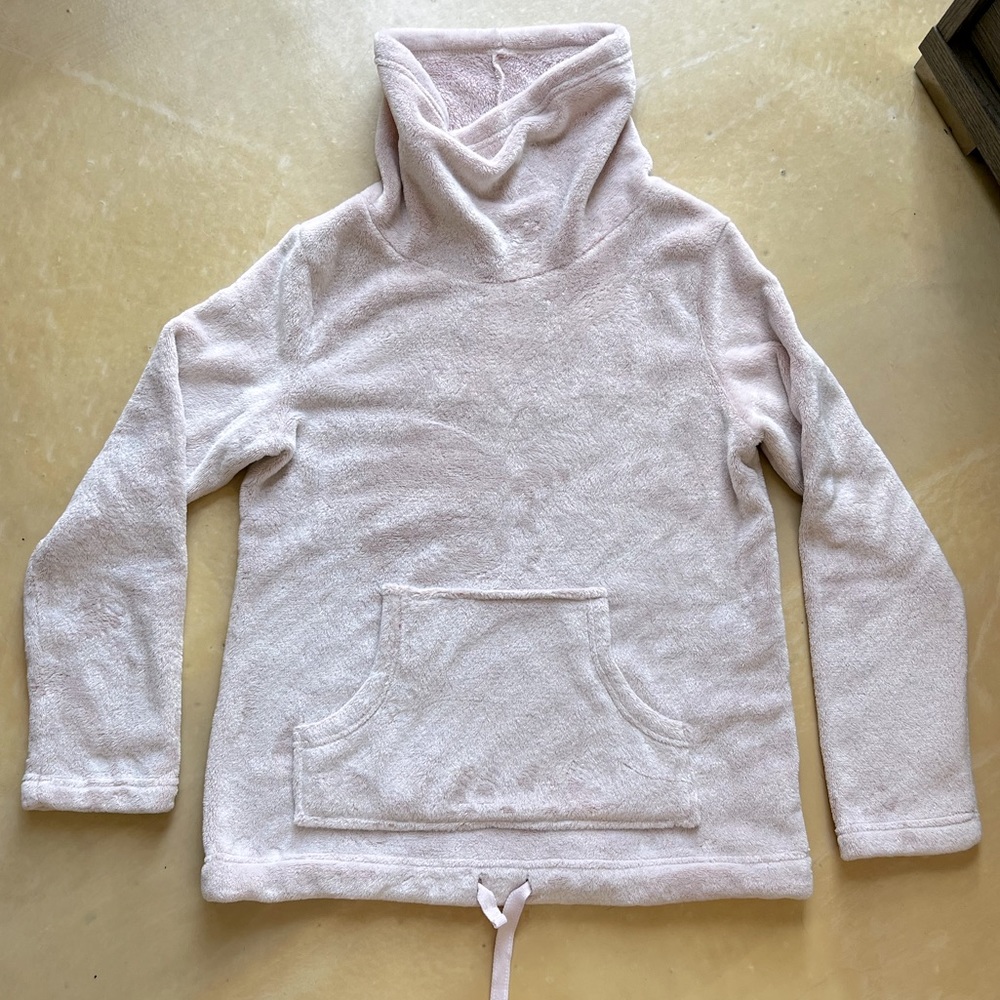 Fatface Loungewear sz 8 light pink cowl neck fleece
